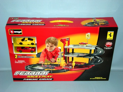   1:43 FERRARI RACE & PLAY PARKING GARAGE W/2CA