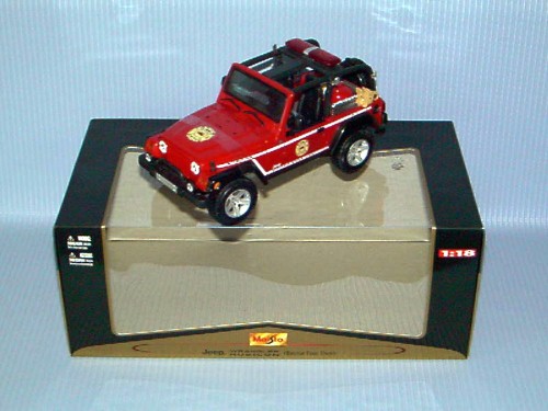 Maisto<br>1:18 P.E 2003 WRANGLER RUBICON (BUSH FIRE UNIT)
